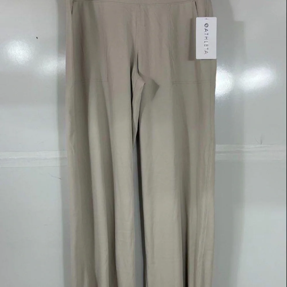 Athleta Venice Wide Leg  cream biege pants women’s large - Picture 2 of 14